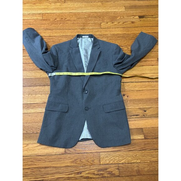 JF J. Ferrar Men's Blazer Jacket Size 36S Gray Solid Stretch Slim Fit Sport Coat - Picture 6 of 7